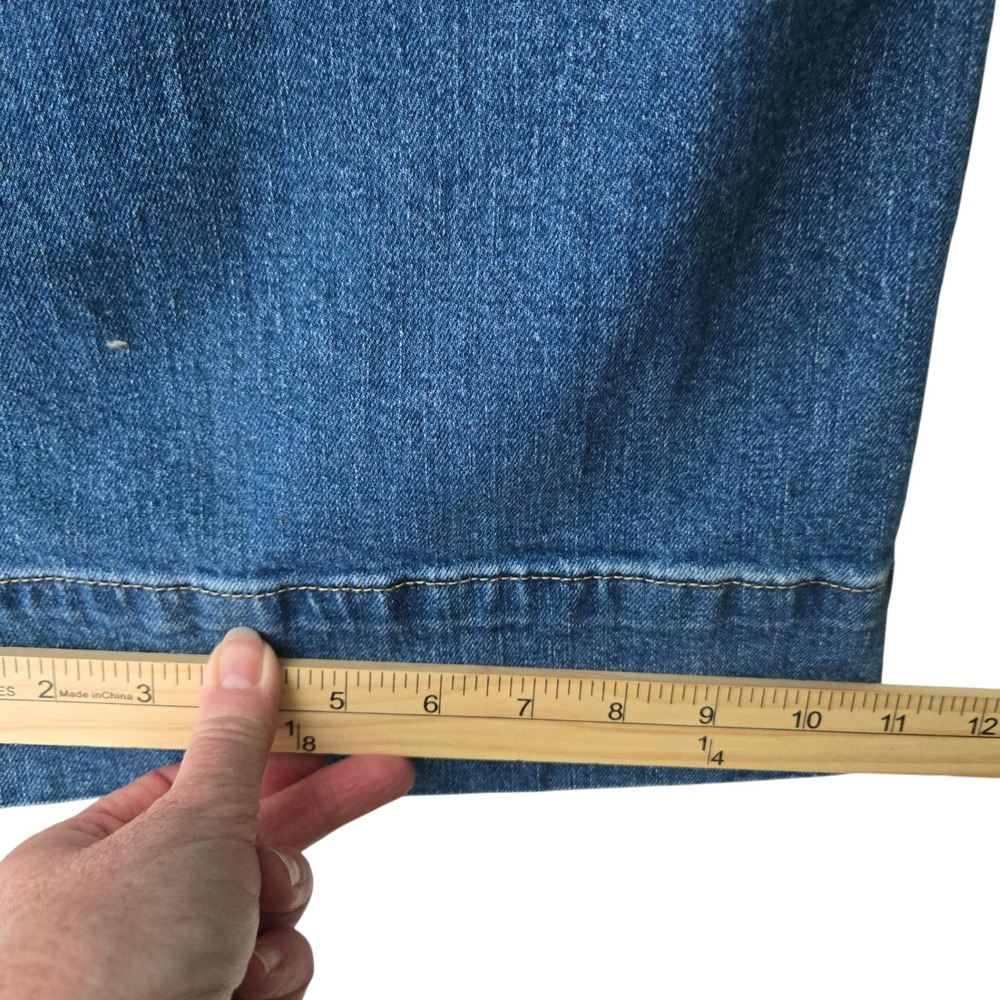 GAP Women's Denim High Rise Wide Leg Crop Dark Wash Seam Jeans 4/27R 733293-00 - Picture 7 of 15